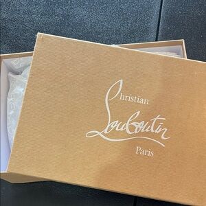 Christian Louboutin Tan Box with White Logo